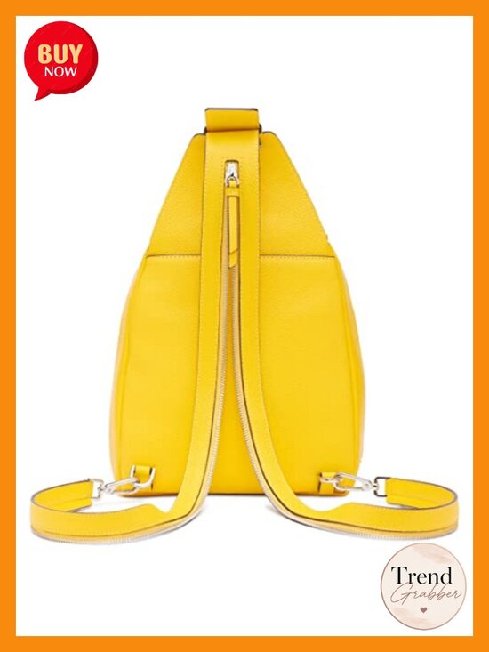 Convertible Vegan Leather Backpack, Monogram Detail, Gold Hardware, Fits 13\